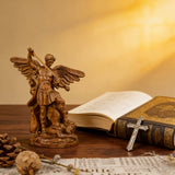 Boxwood Archangel Michael Carving: A Christmas Gift of Divine Protection