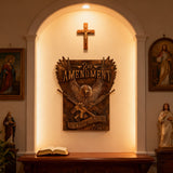 Handcrafted Solid Wood Wall Art - Commemorating the Second Amendment