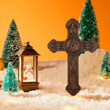 Wooden crucifix of the Virgin, Virgin Mary, Baby Jesus, religious wooden icon, wall crucifix, wall decoration - BGCOPPER