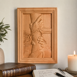 God's Redeeming Hand Beech Wood Carving Wall Decoration - product view