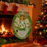 "Shamrock Angel" Stained Glass Suncatcher – A Blessing of Protection & Joy