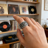 S925K Silver Archangel Michael Ring | Sacred Protection and Baroque Rococo Style Engravings