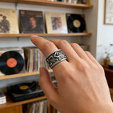 S925K Silver Archangel Michael Ring | Sacred Protection and Baroque Rococo Style Engravings