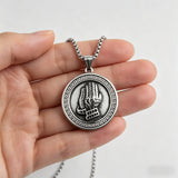 Vintage Prayer Hand Stainless Steel Necklace – Faith, Strength & Timeless Devotion