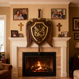 Archangel Michael Sword & Shield Wall Plaque - Divine Protection in Spiritual Warfare