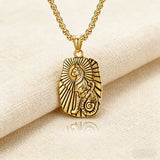 Ancient Egyptian Bastet Cat Goddess Stainless Steel Necklace | Egyptian Revival Jewelry