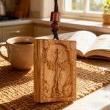 Square Archangel Michael Wooden Pendant