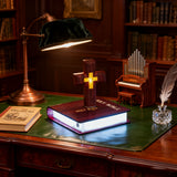 Floating Cross Bible LED Lamp: Suspended Faith, Illuminated Grace