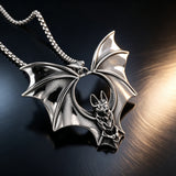 Gothic Bat Titanium Steel Necklace – Rebirth, Night & Bold Style