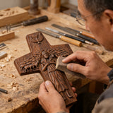 “Good Shepherd” Jesus Shepherd Wooden Wall Hanging
