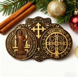 St. Benedict's Exorcism Medal Christian Exorcism Plaque - Wall Decor