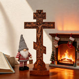 Orthodox Crucifixion Crucifix Wooden Tabletop Ornament
