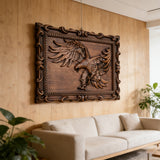 Hand-Carved Beech Wood Eagle Art: For the Bold & Spirited - Christian gift presentation
