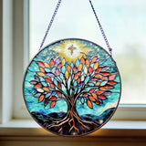 Tree of Life Stained Glass Suncatcher: Faith, Growth, and Light