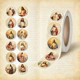 500PCS Original Bible-Inspired Motivational Stickers Roll: Cross-Border Decorative Adhesive Seals for Jo - design detail