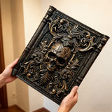 Ornate Skull Carved Wood Wall Art: Timeless Baroque-Inspired Decor