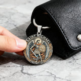 Saint Michael Defender Glass Keychain: Carry His Protection in Your Pocket