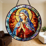 Our Lady Stained Glass Suncatcher: A Radiant Tribute to Mary