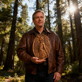 Native American Woman Wood Carving - Hand-Carved Solid Wood Art - Indigenous Home Decor