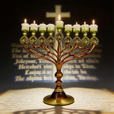 Jewish 9-Candle Menorah with Heart Details: Light, Heritage, and Warmth