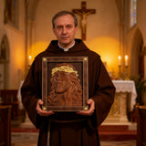 ✝️ Hand-Carved Jesus Thorn Crown Wood Art: A Christian Symbol of Redemption & Grace