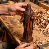 The Sacred Heart of Jesus — Hand-Carved Beechwood Statue | A Symbol of Divine Love, Mercy & Eternal Hope