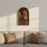 She Walks by Faith Wooden Wall Decor - size and finish detail
