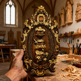 Drei heilige Herzen der Heiligen Familie Wand hängende Kunst arbeit Personal isierte religiöse Geschenk Holz dekor