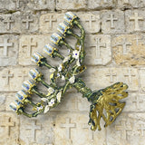Vintage Vine & Flower 9-Branch Jewish Menorah