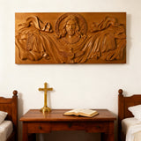 22.75 "Jesus Christus, Heiliger Geist Holz geschnitzt