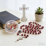 6MM Vatican Leo XIV Red Wood Bead Rosary