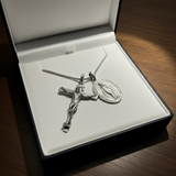 Jesus Cross and Virgin Mary Combination Necklace Pendant