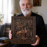 St. George the Victorious Hand-Carved Wood Icon – A Symbol of Courage & Faith
