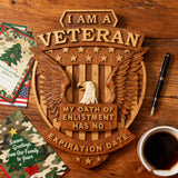 Veteran Memorial Plaque: "I Am A Veteran - My Enlistment Oath Has No Expiration Date"