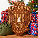 Veteran Memorial Plaque: "I Am A Veteran - My Enlistment Oath Has No Expiration Date"