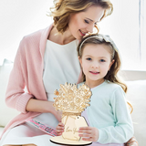 Mother's Day Wooden Flower Card DIY Craft Kit | Paint an Everlasting Bouquet of Love for Mom