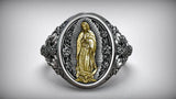 S925K Silver Our Lady of Guadalupe Ring - BGCOPPER