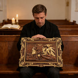 The Baptism of Christ Hand-Carved Wooden Wall Art: A Sacred Tribute to New Life