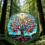 Tree of Life Stained Glass Suncatcher: Faith, Growth, and Light
