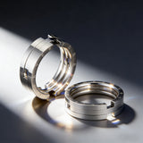Deformable Kissing Fish Stainless Steel Jewelry | Ring & Necklace 2-in-1 Set