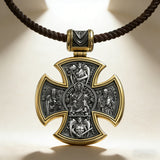 S925 sterling silver double-sided Jesus and Virgin Mary necklace