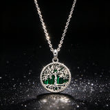 Tree of Life Malachite S925 Silver Necklace – Growth, Heritage & Natural Elegance