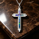 Abalone Shell Cross Necklace – Divine Protection & Celestial Beauty