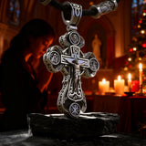 Two-Sided Devotional Cross - Jesus & Mary in 925 Silver - Wearable Faith