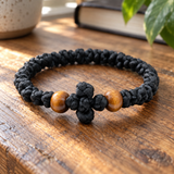 Adjustable Orthodox Prayer Rope Bracelet – Hand-Knotted Christian Prayer Cord with Wooden Beads