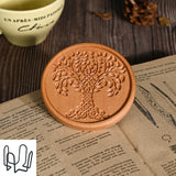 Bgcopper Wooden Tree of Life Celtic Cross Coasters - BGCOPPER