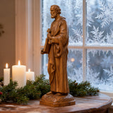 St. Peter Boxwood Sculpture Hand-Carved Apostle Figure | Your Spiritual Companion in Faith & Restoration