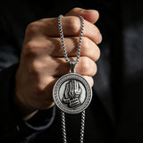 Vintage Prayer Hand Stainless Steel Necklace – Faith, Strength & Timeless Devotion