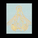 Luxury Religious Jesus Virgin Mary Gold Plated Copper Mobile Phone Decorative Sticker - BGCOPPER