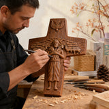 “Good Shepherd” Jesus Shepherd Wooden Wall Hanging